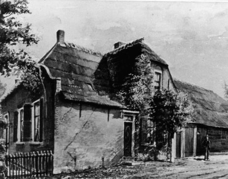 De Noordhoeve naar een aquarel van J. Verheul Dzn., gemaakt in 1928.