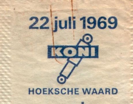 Suikerzakje, gebruikt bij de officiële opening van de Heinenoordtunel op 22 juli 1969.